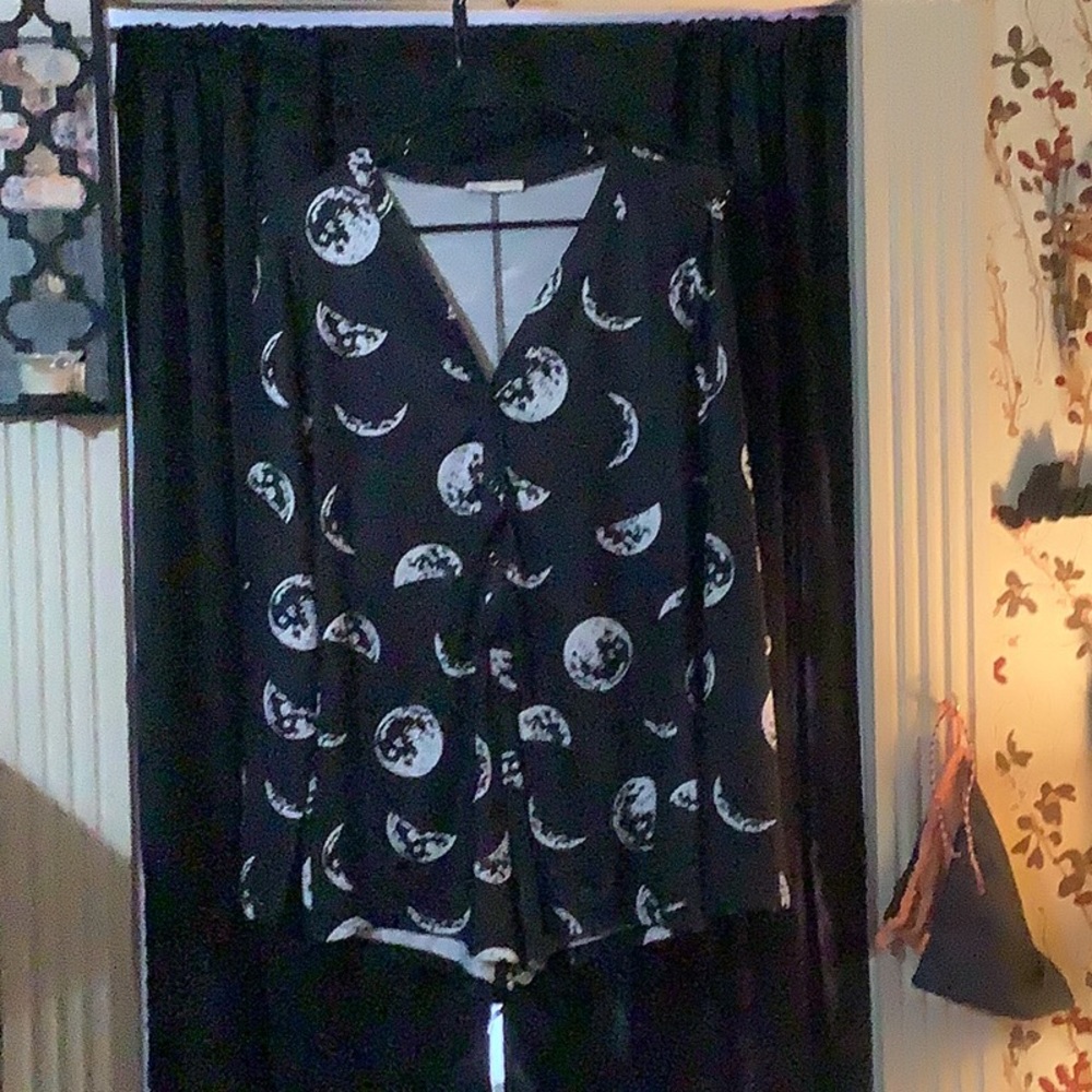 Moon button up Romper